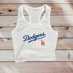 Dodgers Cropped Tank Top